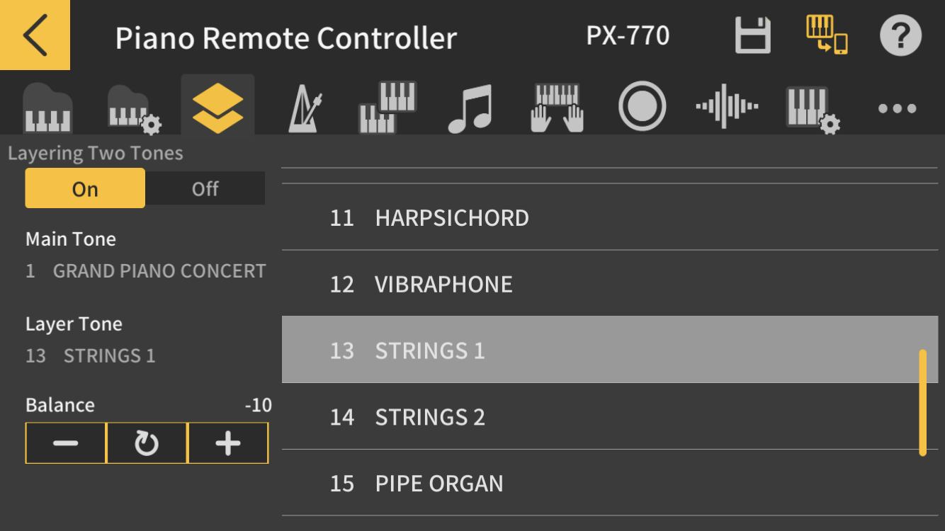 Piano Remote Controller